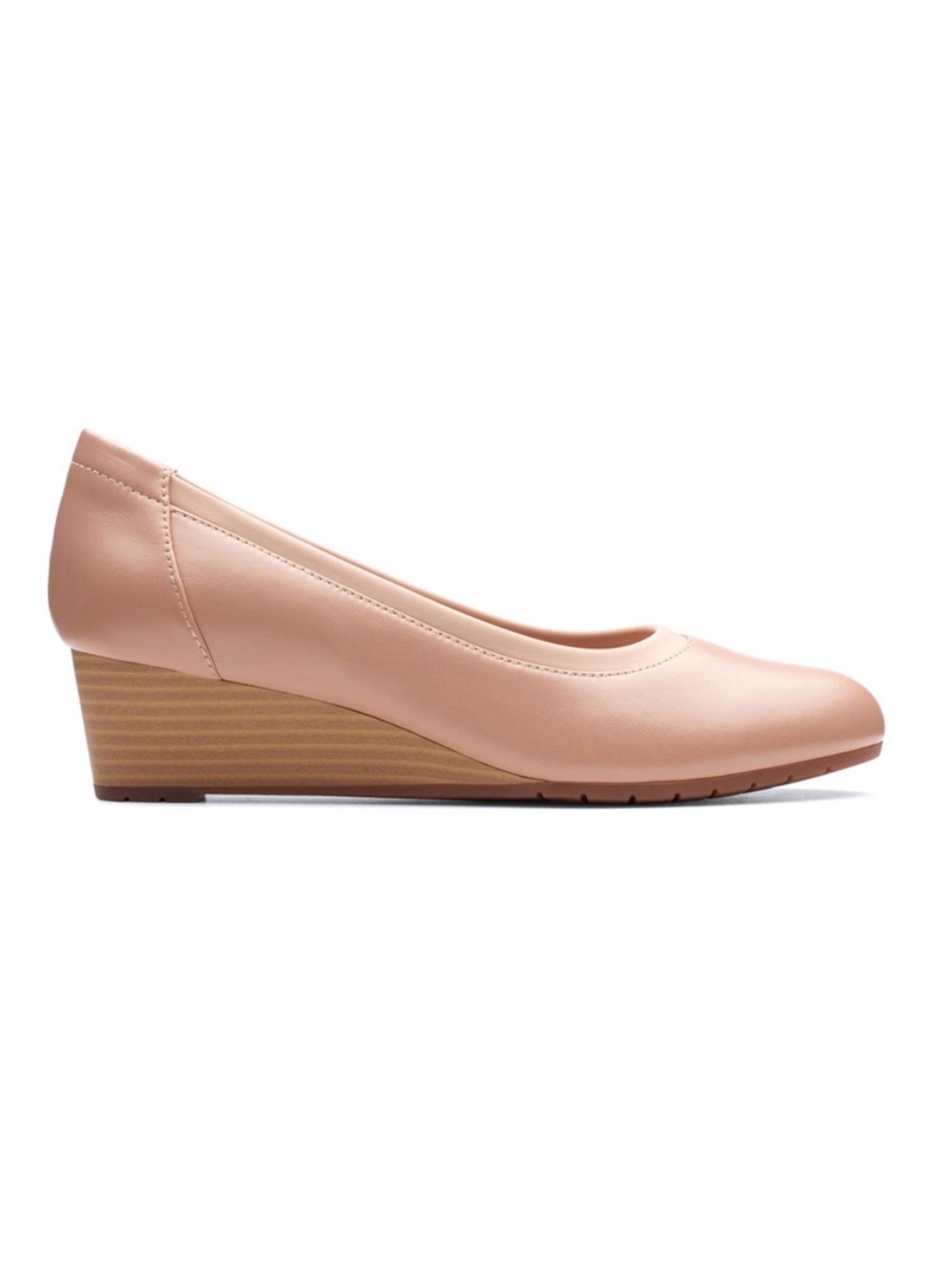 Clarks Mallory Berry Women’s Wedge Heel Shoes Size 7 M Leather